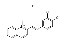 2-(3,4-dichloro-trans-styryl)-1-methyl-quinolinium, iodide结构式