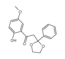 3-(ethylenedioxy)-1-(2-hydroxy-5-methoxyphenyl)-3-phenyl-1-propanone结构式