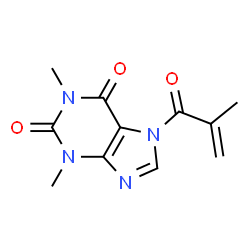 1H-Purine-2,6-dione,1,3-dimethyl-7-(2-methyl-1-oxo-2-propenyl)- (9CI) structure