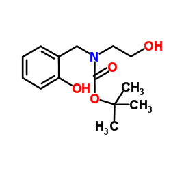 tert-butyl (2-hydroxybenzyl)(2-hydroxyethyl)carbamate结构式