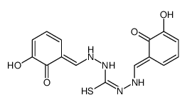 1,3-bis[(5-hydroxy-6-oxocyclohexa-2,4-dien-1-ylidene)methylamino]thiourea结构式