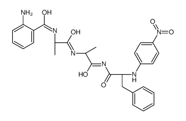 N-anthraniloyl-alanyl-alanyl-phenylalanyl-4-nitroanilide结构式