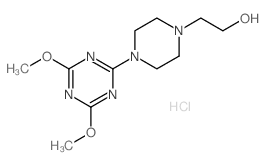 2-(4-(4,6-Dimethoxy-1,3,5-Triazin-2-Yl)Piperazin-1-Yl)Ethanol Hydrochloride结构式