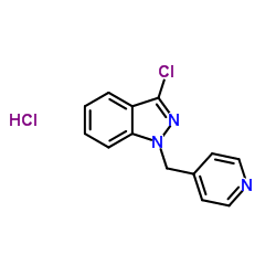 3-Chloro-1-(4-pyridinylmethyl)-1H-indazole hydrochloride (1:1) Structure