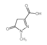 1-Methyl-5-oxo-2-pyrazoline-3-carboxylic acid结构式