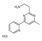 2-(4-methyl-6-pyridin-2-ylpyrimidin-2-yl)ethanamine,hydrochloride Structure