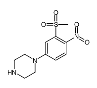 N-(3-甲砜基-4-硝基苯基)哌嗪结构式