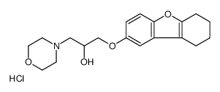 1-morpholin-4-yl-3-(6,7,8,9-tetrahydrodibenzofuran-2-yloxy)propan-2-ol,hydrochloride Structure