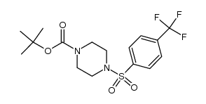 1,1-dimethylethyl 4-{[4-(trifluoromethyl)phenyl]sulfonyl}-1-piperazinecarboxylate结构式