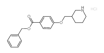 Benzyl 4-(3-piperidinylmethoxy)benzoate hydrochloride结构式