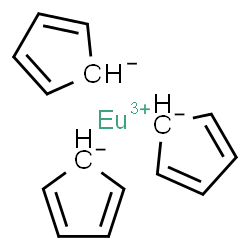 tris(η5-cyclopenta-2,4-dienyl)europium结构式