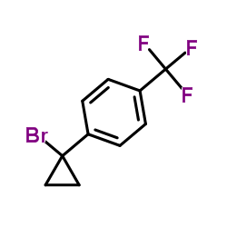 1-(1-Bromocyclopropyl)-4-(trifluoromethyl)benzene结构式