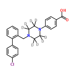 4-{4-[(4'-Chloro-2-biphenylyl)methyl](2H8)-1-piperazinyl}benzoic acid Structure