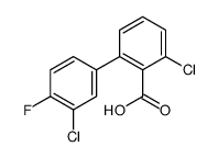 2-chloro-6-(3-chloro-4-fluorophenyl)benzoic acid结构式