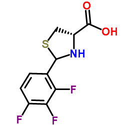 (4S)-2-(2,3,4-Trifluorophenyl)-1,3-thiazolidine-4-carboxylic acid结构式