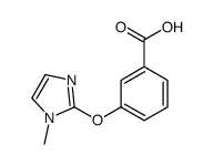 3-(1-methylimidazol-2-yl)oxybenzoic acid Structure