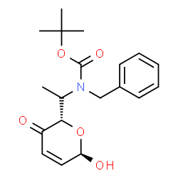 6-(N-benzyl-N-tert-butoxycarbonylamino)-2,3,6,7-tetradeoxyhept-2-enopyranose-4-ulose Structure