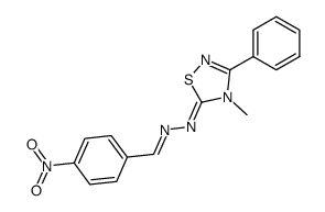 4-nitro-benzaldehyde (4-methyl-3-phenyl-4H-[1,2,4]thiadiazol-5-ylidene)-hydrazone结构式