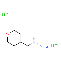 [(Tetrahydro-2H-pyran-4-yl)methyl]hydrazine dihydrochloride structure