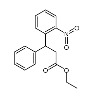 ethyl 3-(2-nitrophenyl)-3-phenylpropanoate结构式