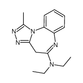 N,N-diethyl-1-methyl-4H-[1,2,4]triazolo[4,3-a][1,5]benzodiazepin-5-amine结构式