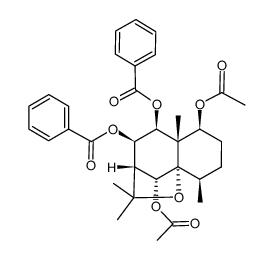 1β,6α-diacetoxy-8β,9β-dibenzoyloxy-β-dihydroagarofuran结构式