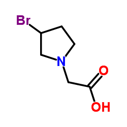 (3-Bromo-1-pyrrolidinyl)acetic acid Structure