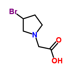 (3-Bromo-1-pyrrolidinyl)acetic acid结构式