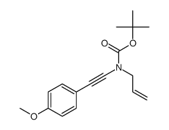 N-allyl-N-tert-butoxycarbonyl-(4-methoxyphenyl)ethynylamine结构式