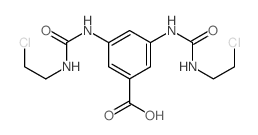 Benzoicacid, 3,5-bis[[[(2-chloroethyl)amino]carbonyl]amino]- Structure