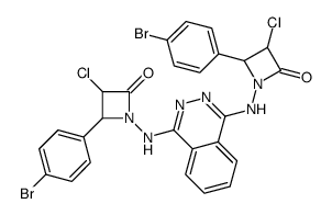 4-(4-bromophenyl)-1-[[4-[[2-(4-bromophenyl)-3-chloro-4-oxoazetidin-1-yl]amino]phthalazin-1-yl]amino]-3-chloroazetidin-2-one Structure
