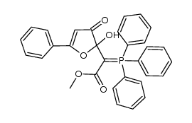 2-hydroxy-2-(triphenylphosphoranylidene)methoxycarbonyl-5-phenyl-2,3-dihydro-2,3-furanone Structure