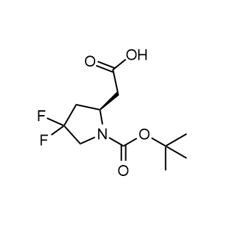 (R)-2-(1-(tert-Butoxycarbonyl)-4,4-difluoropyrrolidin-2-yl)acetic acid picture