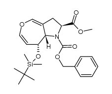 (2S,8R,8aS)-1-benzyl 2-methyl 8-((tert-butyldimethylsilyl)oxy)-2,3,8,8a-tetrahydro-1H-oxepino[4,3-b]pyrrole-1,2-dicarboxylate结构式