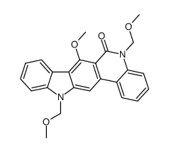 7-methoxy-5,12-bis(methoxymethyl)-5H-indolo[3,2-j]phenanthridin-6(12H)-one结构式
