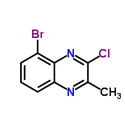 5-Bromo-3-chloro-2-methylquinoxaline Structure