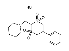 2-(N-piperidinomethylene)-5-phenyl-1,3-dithiane-1,1,3,3-tetraoxide hydrochloride Structure