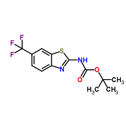 2-Methyl-2-propanyl [6-(trifluoromethyl)-1,3-benzothiazol-2-yl]carbamate结构式