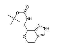 tert-butyl ((2,4,5,7-tetrahydropyrano[3,4-c]pyrazol-7-yl)methyl)carbamate结构式