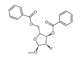 methyl 3,5-di-O-benzoyl-2-deoxy-2-fluoro-α-D-ribofuranoside结构式