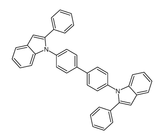 2-phenyl-1-[4-[4-(2-phenylindol-1-yl)phenyl]phenyl]indole Structure