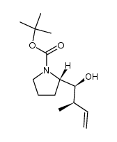 (2S,1'S,2'R)-N-(tert-butoxycarbonyl)-2-(1'-hydroxy-2'-methyl-3'-butenyl)-pyrrolidine结构式