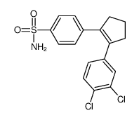 4-[2-(3,4-dichlorophenyl)cyclopenten-1-yl]benzenesulfonamide结构式