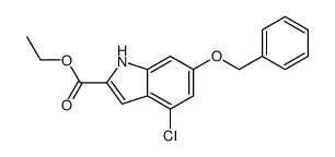 ethyl 4-chloro-6-phenylmethoxy-1H-indole-2-carboxylate Structure