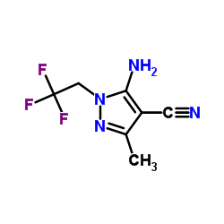 5-Amino-3-methyl-1-(2,2,2-trifluoroethyl)-1H-pyrazole-4-carbonitrile结构式