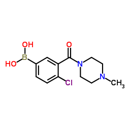 (4-chloro-3-(4-Methylpiperazine-1-carbonyl)phenyl)boronic acid Structure