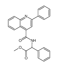 (R,S)-N-[α-(methoxycarbonyl)benzyl]-2-phenylquinoline-4 carboxamide结构式