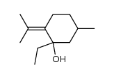 1-ethyl-2-isopropylidene-5-methyl-cyclohexanol Structure