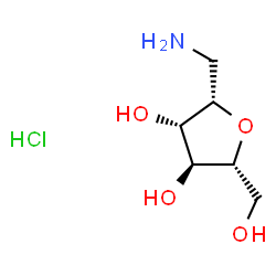 D-Glucitol,1-amino-2,5-anhydro-1-deoxy-,hydrochloride (9CI)结构式
