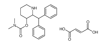 (2-benzhydrylpiperidin-3-yl) N,N-dimethylcarbamate,(Z)-but-2-enedioic acid结构式